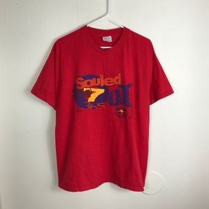 Mens L Souled Out 24/7 Religious Concert Shirt VTG